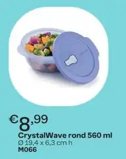 maandpromo onmisbare crystal wave rond 560ml m066